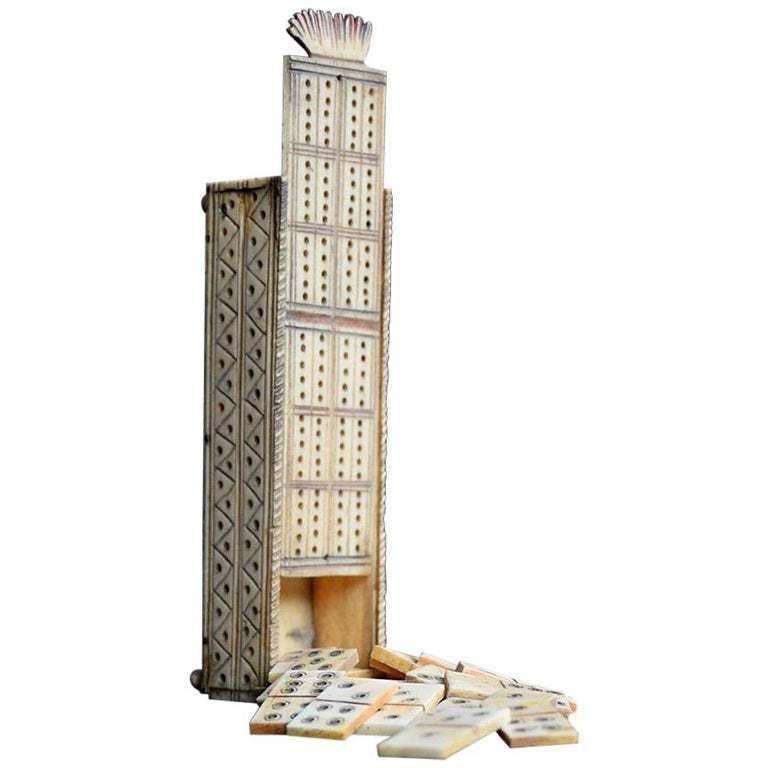 Pow Dominos, 1800s, Antique