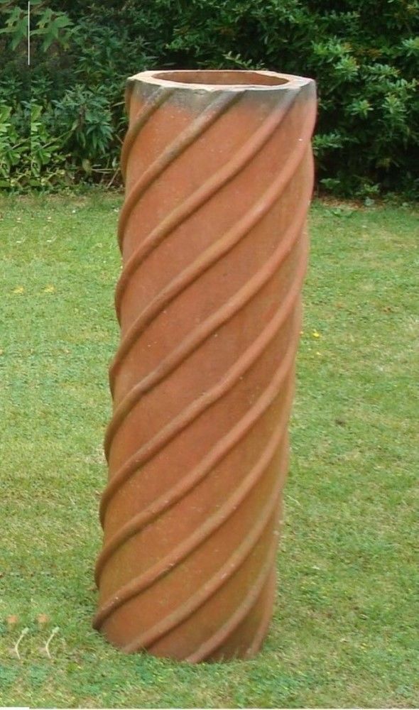 19th Century Trio Of Large Terracotta Chimney Pots photo vinterior