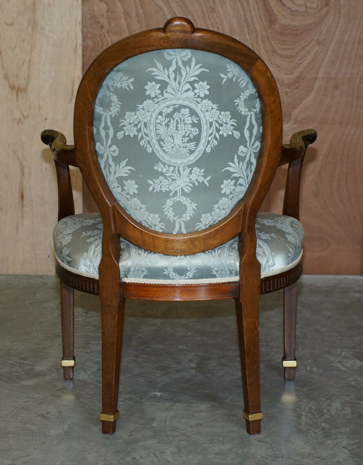 1950.0 Stunning George Hepplewhite Style Mahogany Giltwood Georgian Armchair Circa 1900 photo