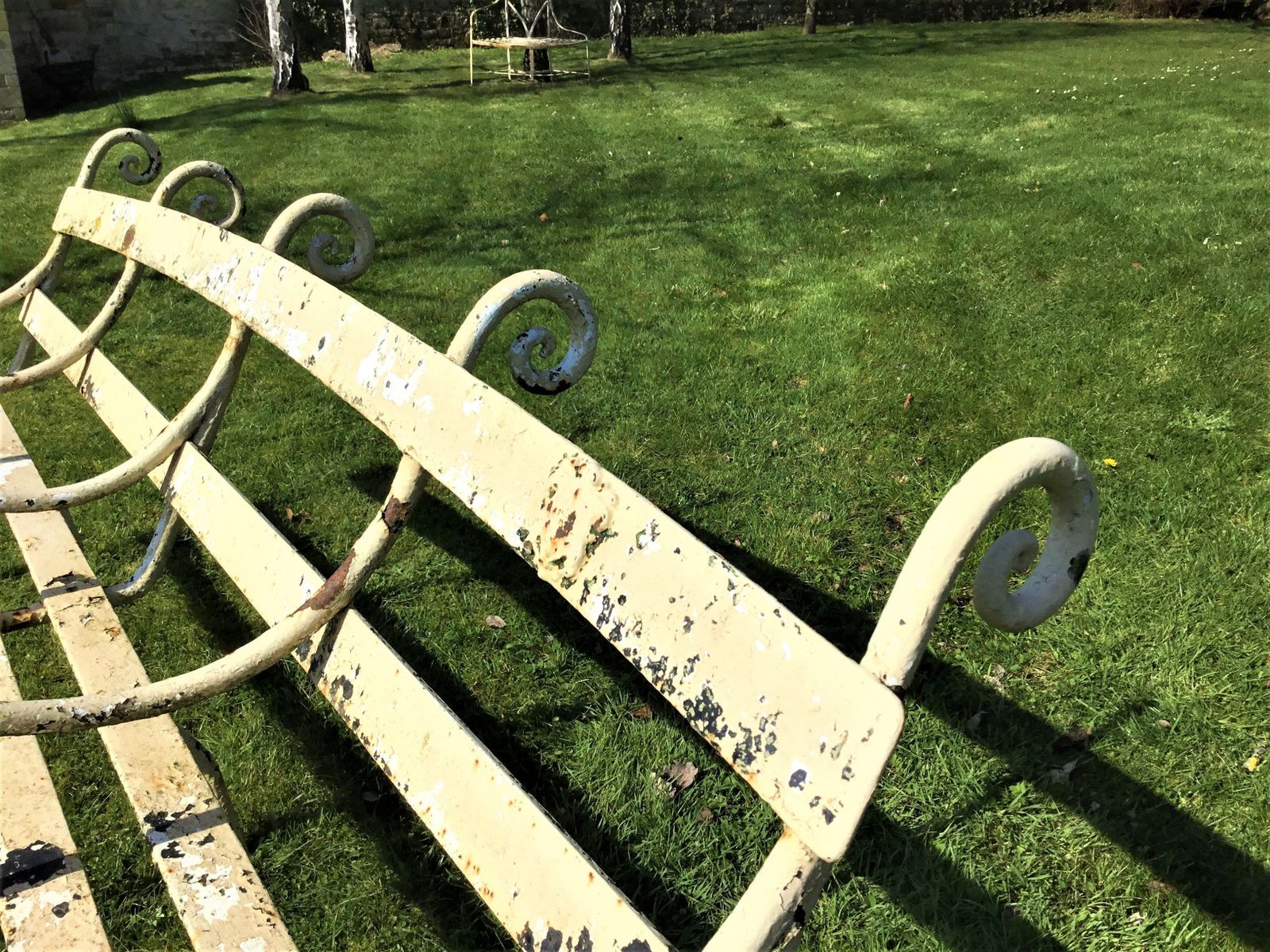photo vinterior C19th Iron Four Seater Garden Seat Bench
