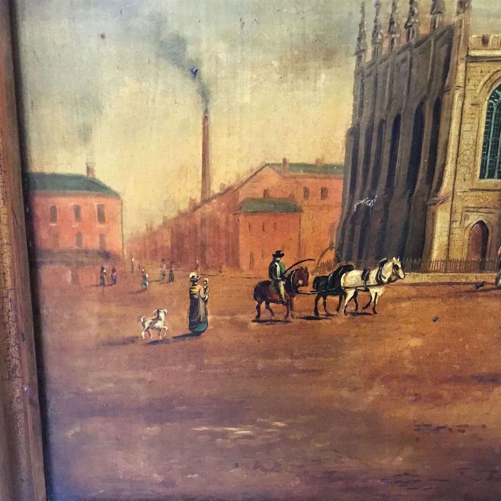 Regency Oil Painting Of Christ Church, Doncaster photo buy