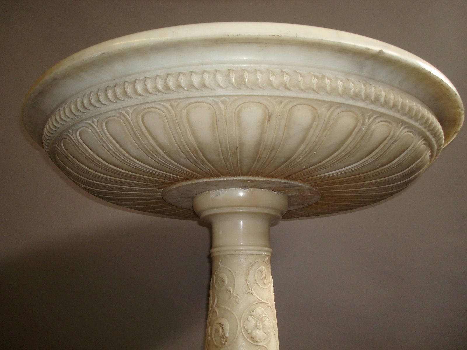 C19th Carved Marble Tazza On Pedestal photo buy