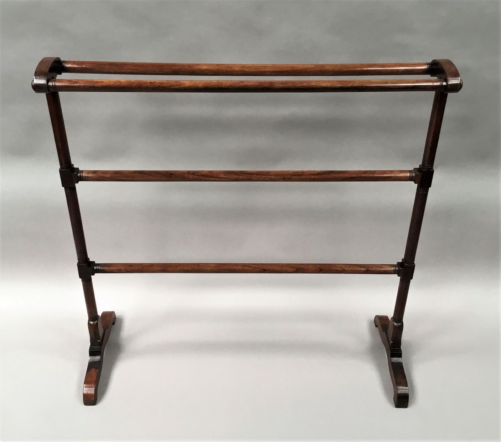 Regency Mahogany Clothes / Towel Rail photo vintage