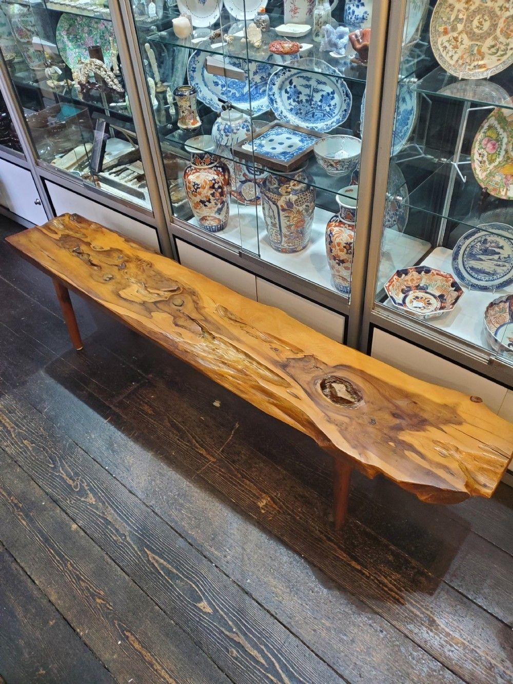 Large 180cm Reynolds Of Ludlow Live Edge Yew Coffee Table C1960 photo vintage