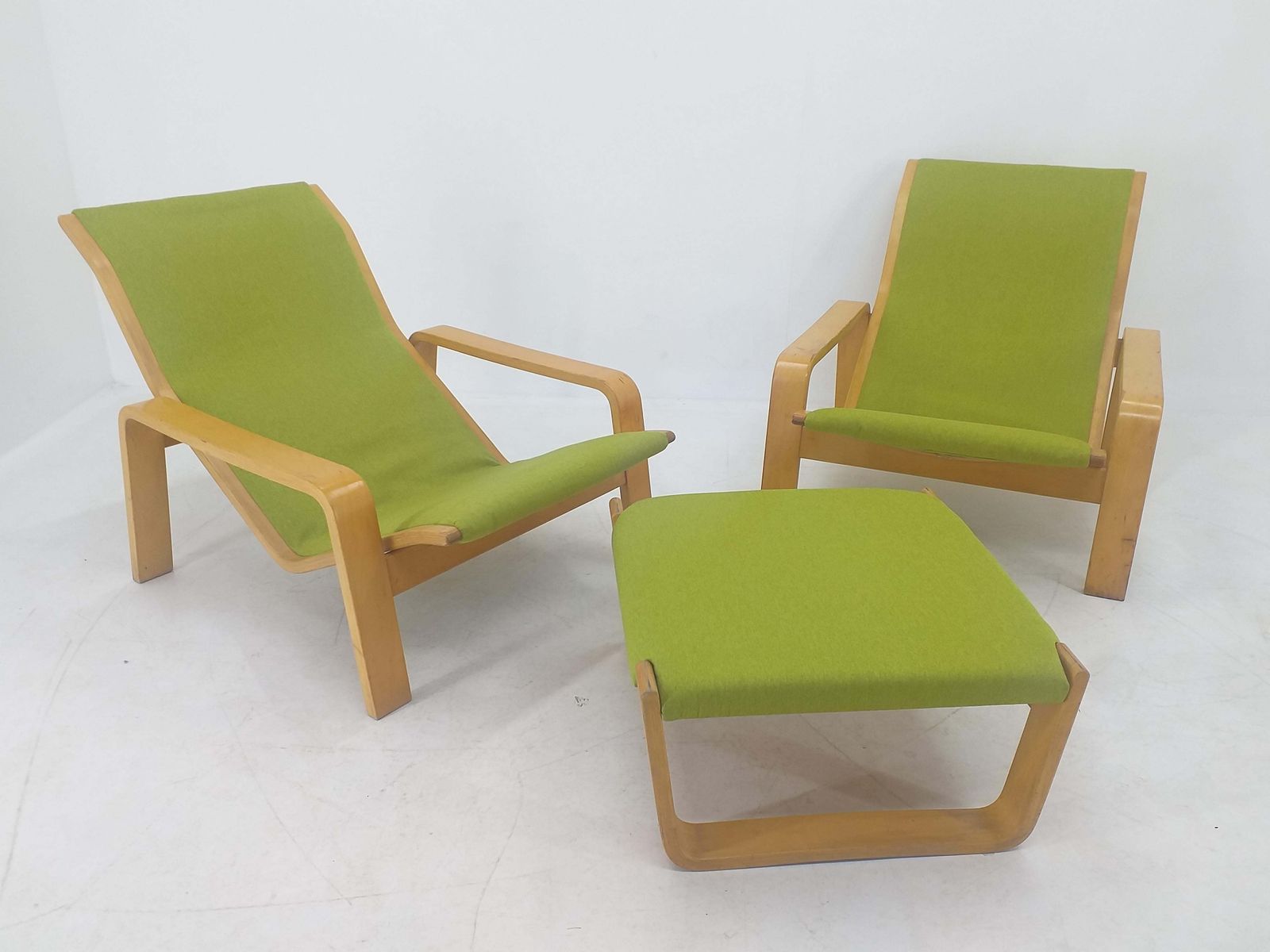 Pair Of Lounge Chairs Pulkka, Ilmari Lappalainen For Asko, Finland, 1970s photo vinterior