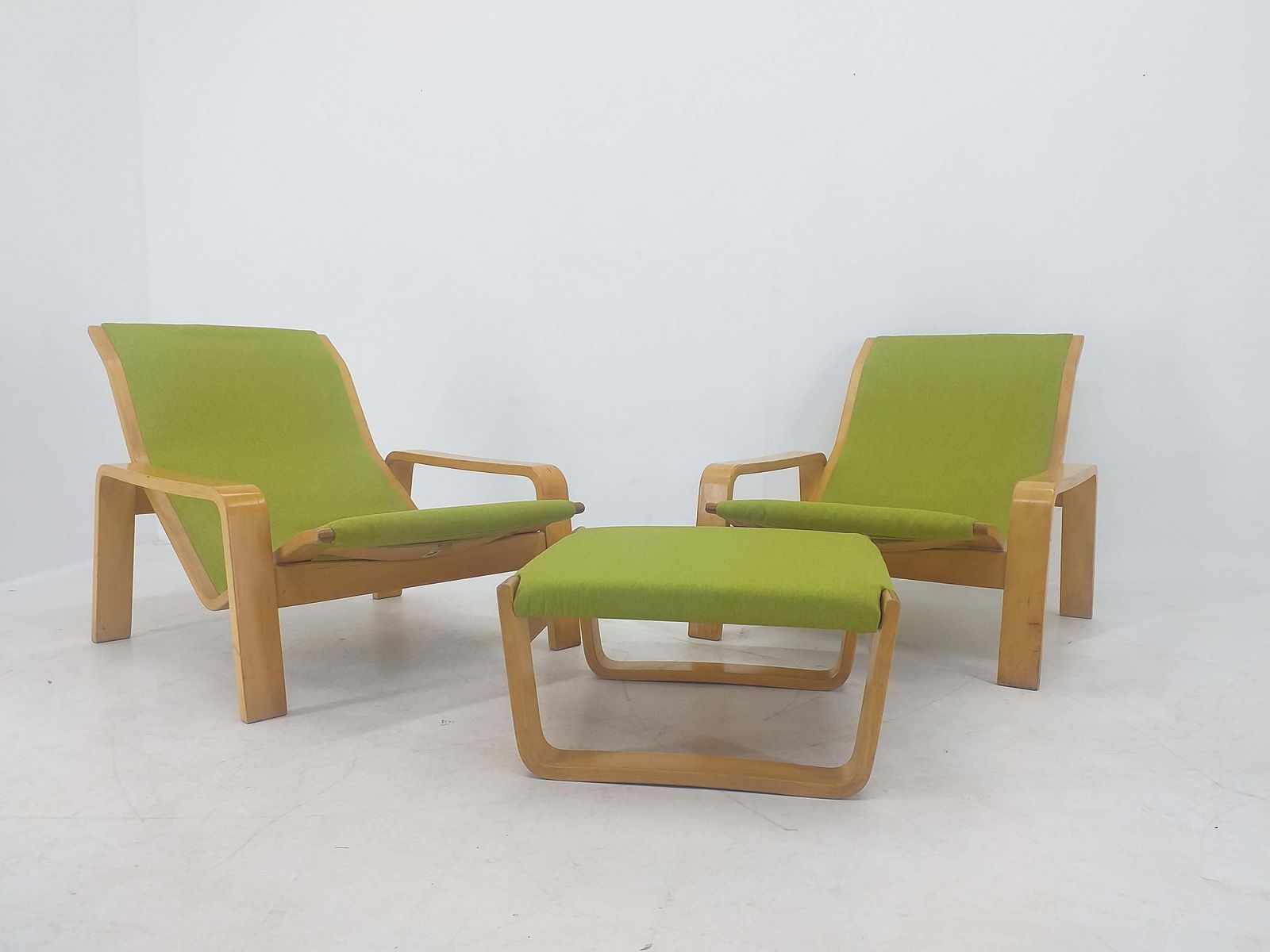 Pair Of Lounge Chairs Pulkka, Ilmari Lappalainen For Asko, Finland, 1970s photo buy