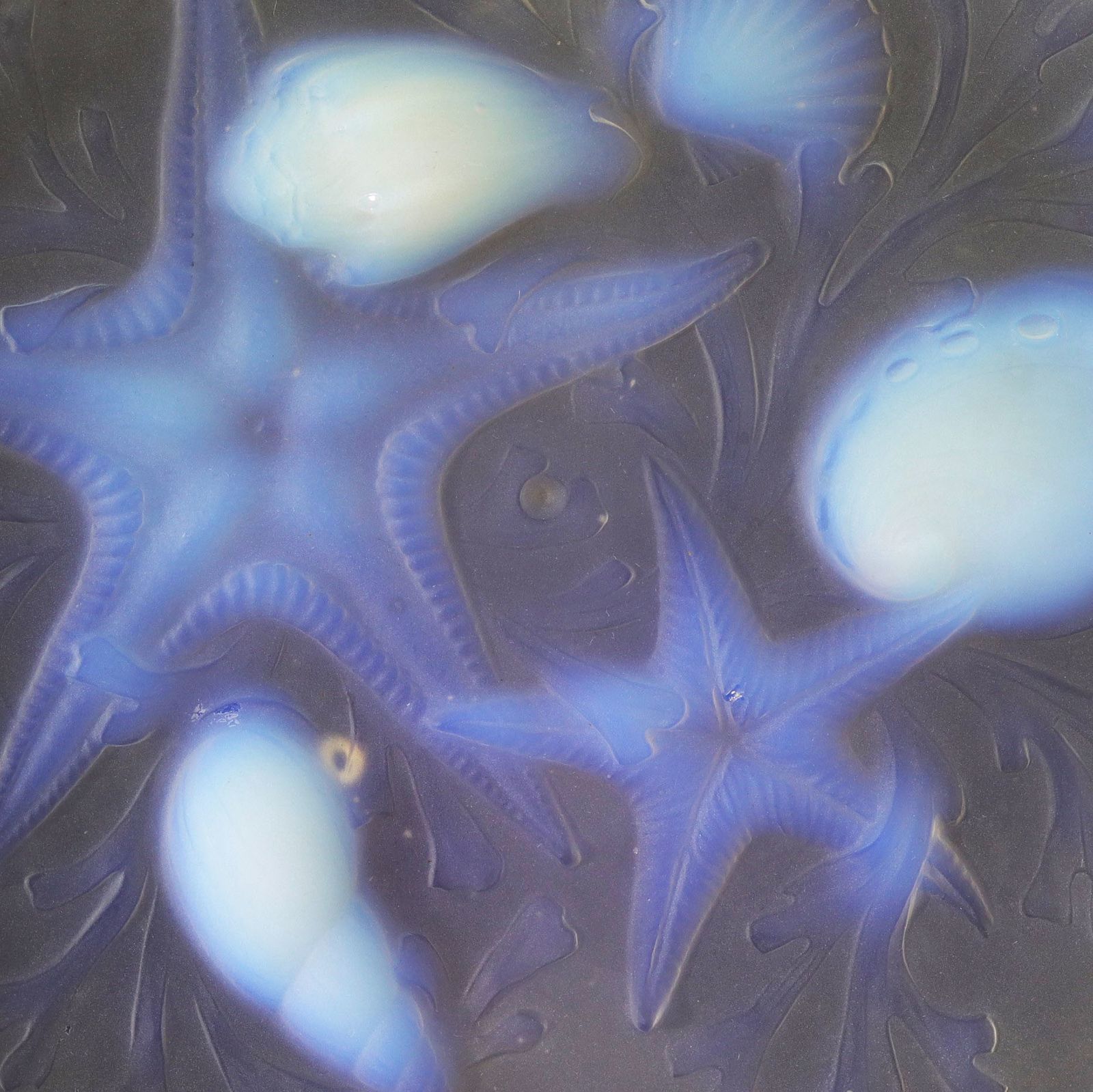 Art Deco French Opalescent "Starfish" Glass Charger By Verlux C1920s photo furniture