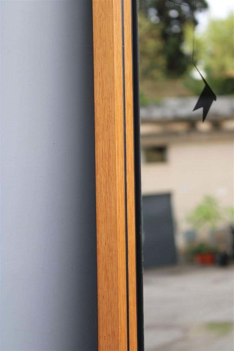 Rimadesio Wall Mirror Lucio Del Pezzo Italy 1980 Serigraphs Black And Wood photo buy