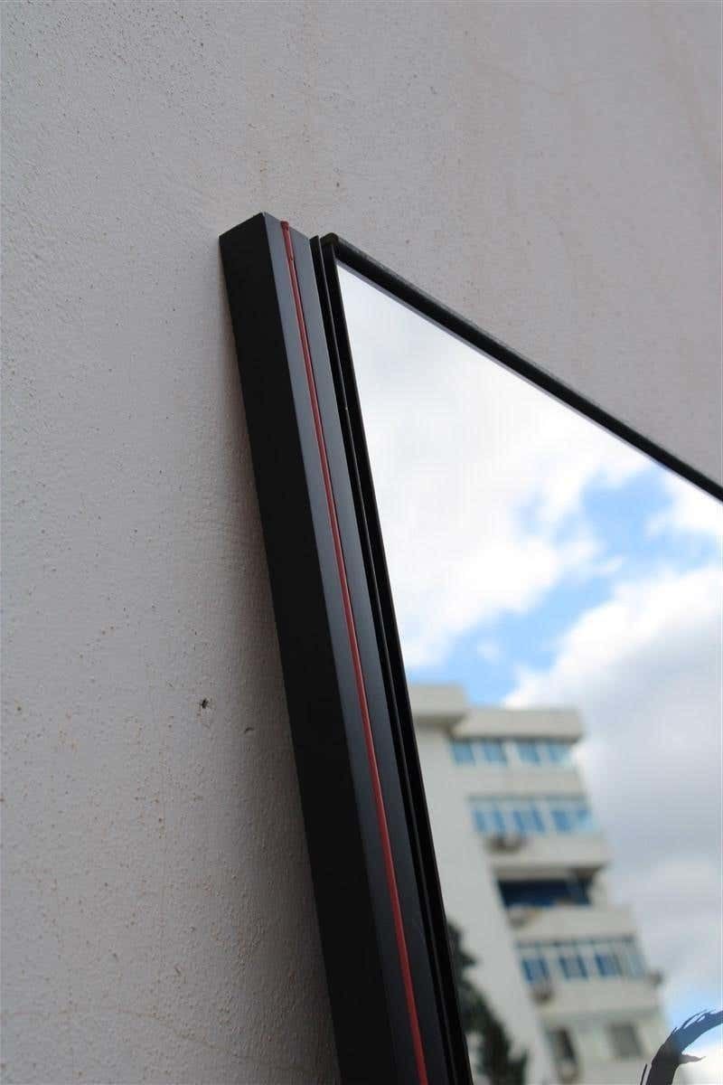 Rimadesio Wall Mirror Black Red Woman Lipstick Pop Art 1980s Lucio Del Pezzo photo vintage