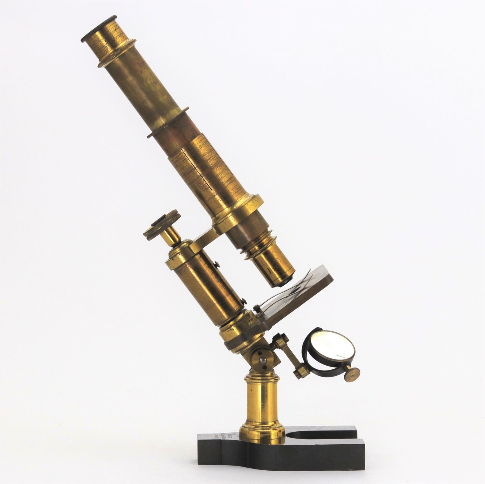 Mahogany Cased Brass Monocular Microscope By Baker Of London C1870 photo furniture