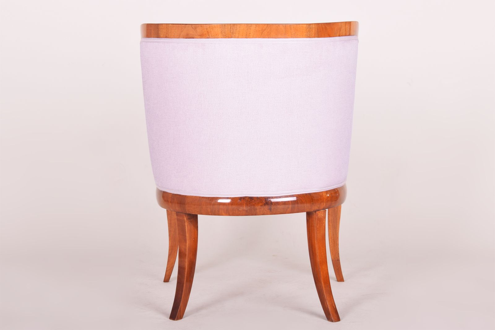 Brown And Pink Bohemian Armchair Made Out Of Walnut, 1820s, Biedermeier Style photo vinterior