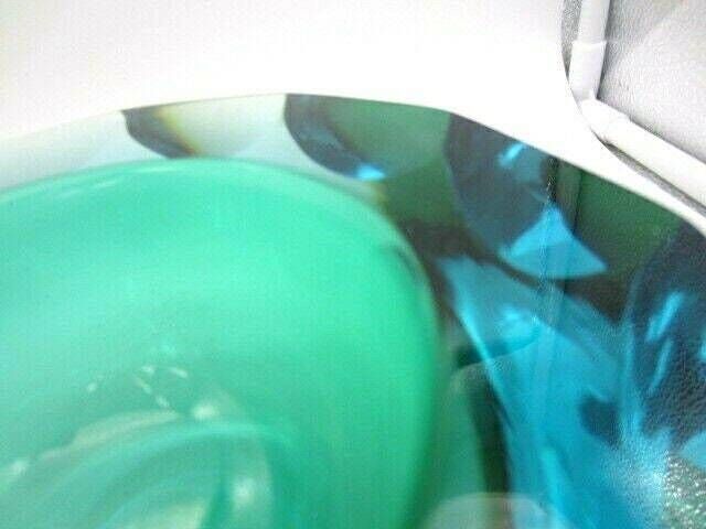 Caviar Bowl Huge Alessandro Mandruzzato Murano Faceted Green And Blue Sommerso Art Glass photo buy