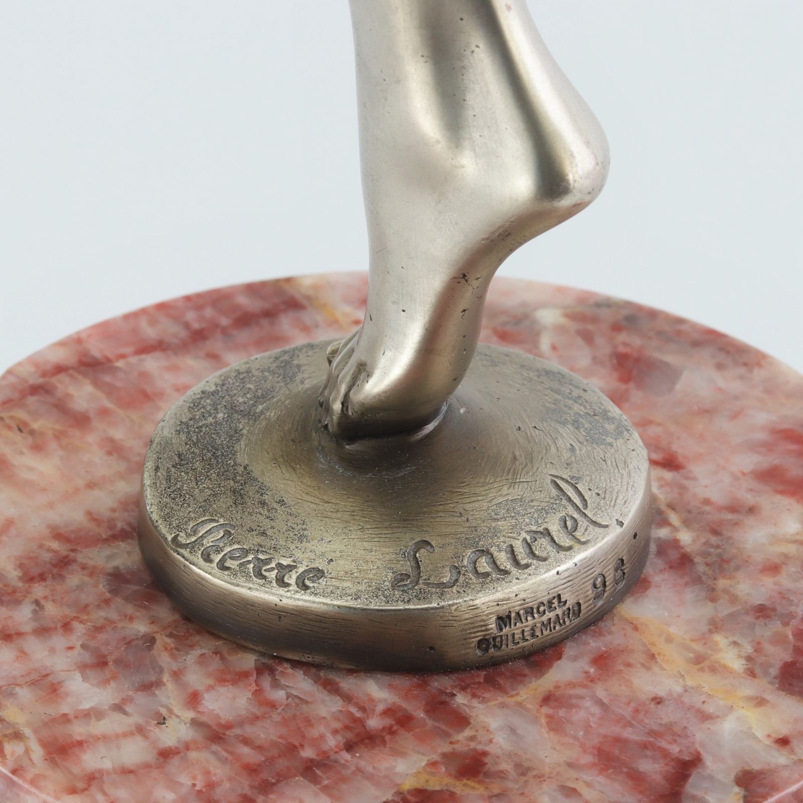 photo buy Pierre Laurel Art Deco Silvered Bronze Figure "Tambourine Dancer" C1925