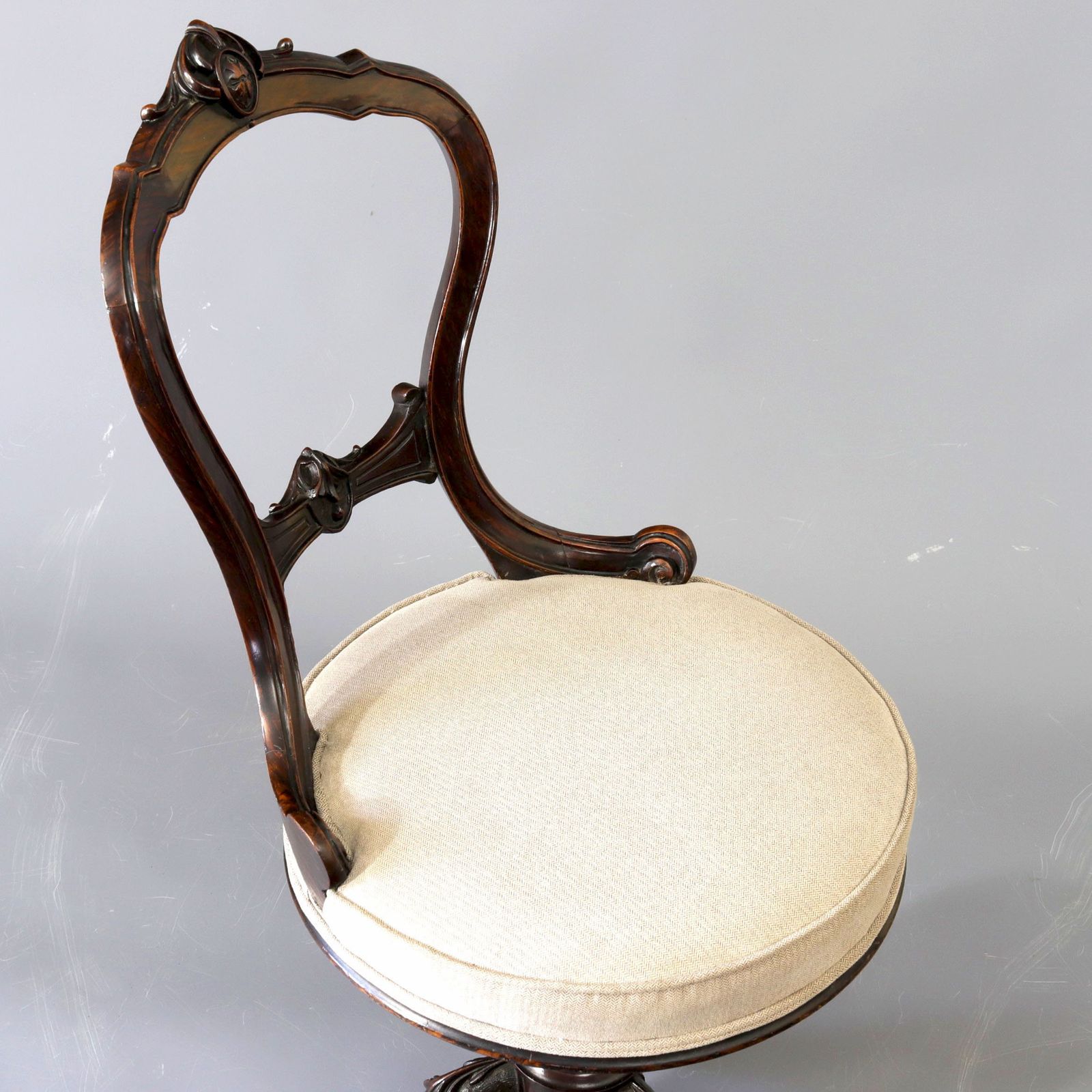 photo furniture Mid Victorian Walnut Revolving Music Chair C1870