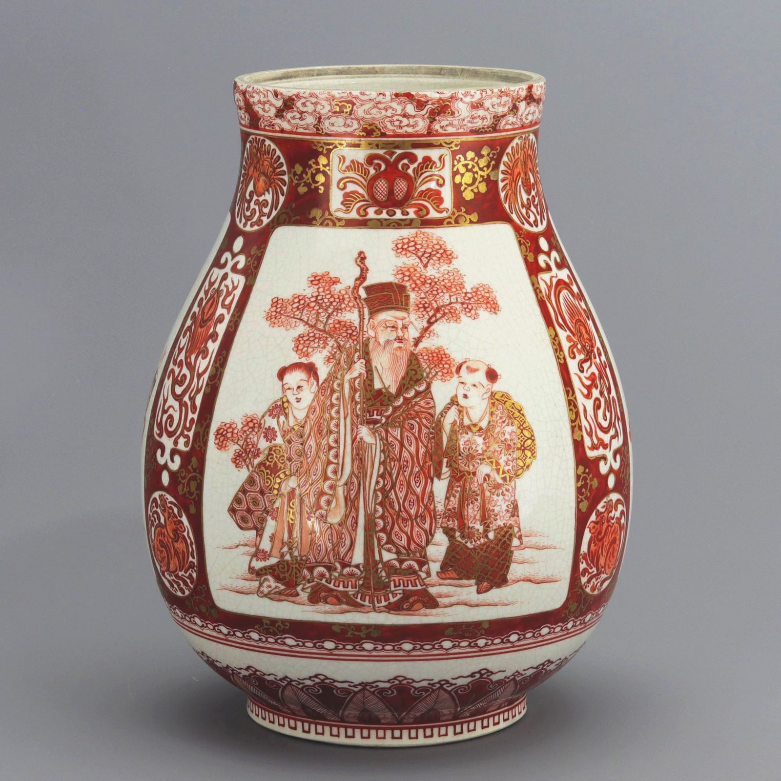 Early Meiji Period Kutani Vase Signed Kutani Zo Wataya Sei C1870 photo Home Decor