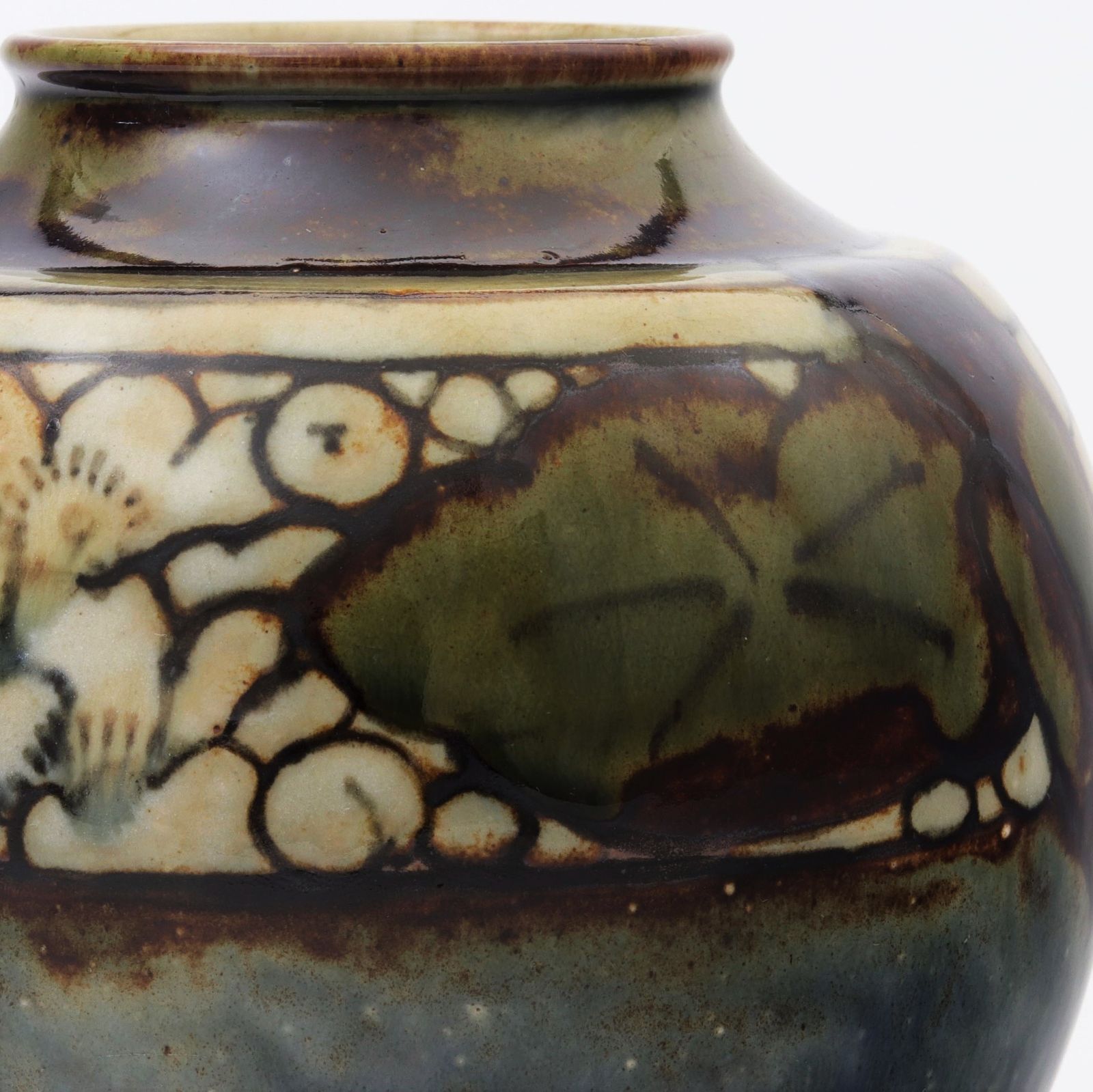 Royal Doulton Stoneware Ovoid Art Deco Vase By Lily Partington C1920 photo furniture