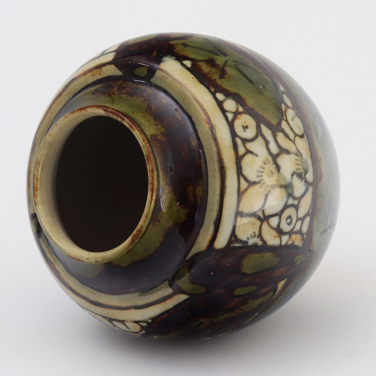 Royal Doulton Stoneware Ovoid Art Deco Vase By Lily Partington C1920 photo buy