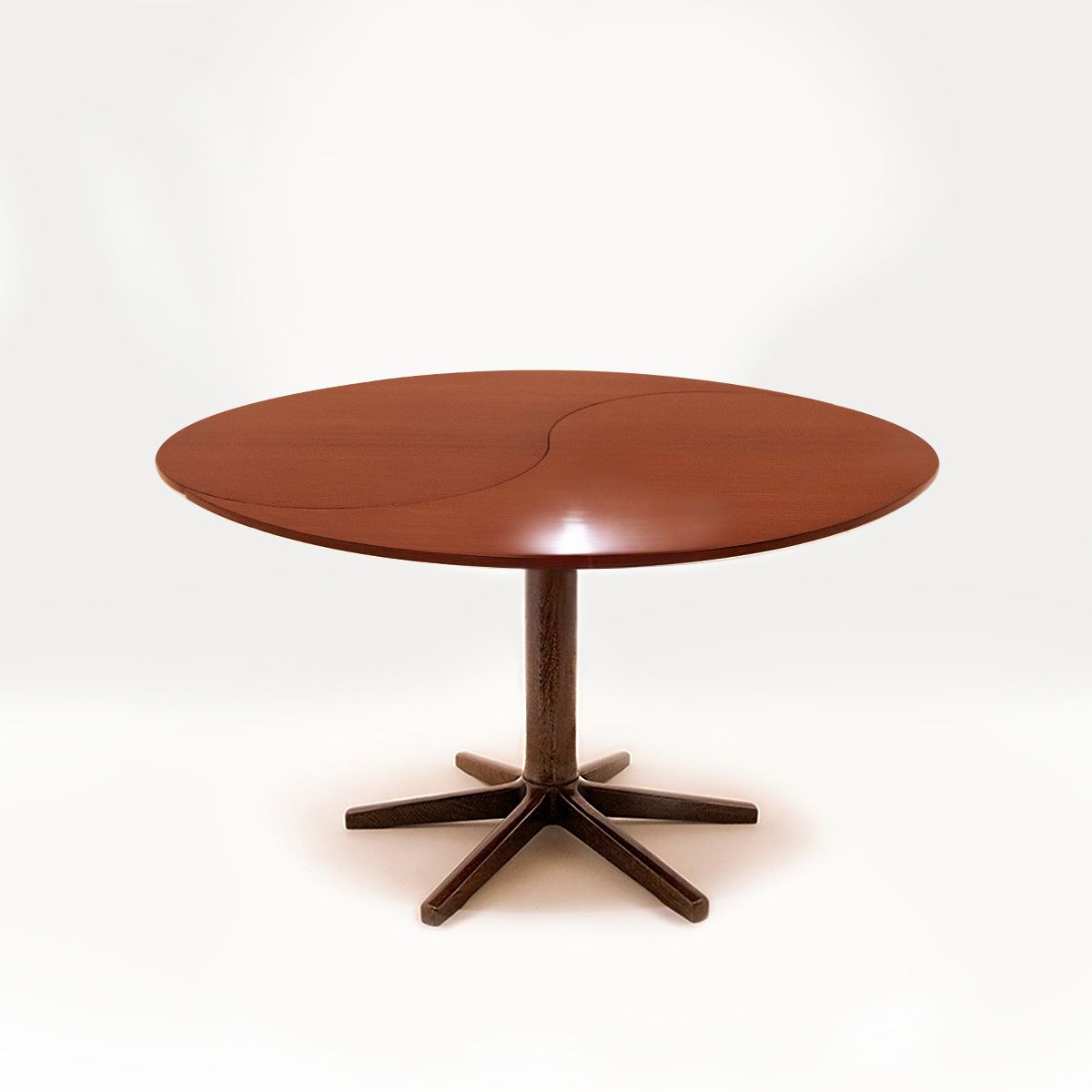 Danish Mid Century Yin Yang Teak Extending Dining Table By Ole Gjerløv Knudsen And Torben Lind photo for sale
