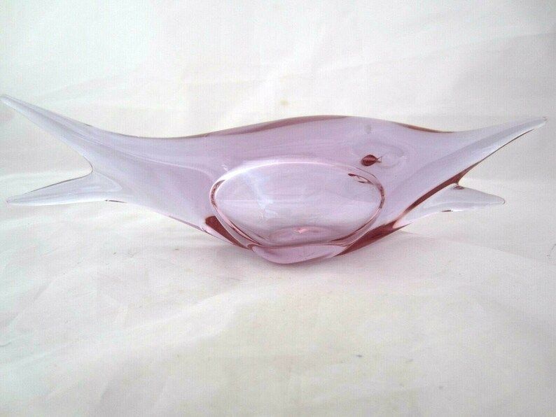 Seguso Fish Figure Pink Blue Alexandrite 50s Vintage Murano Italian Art Glass