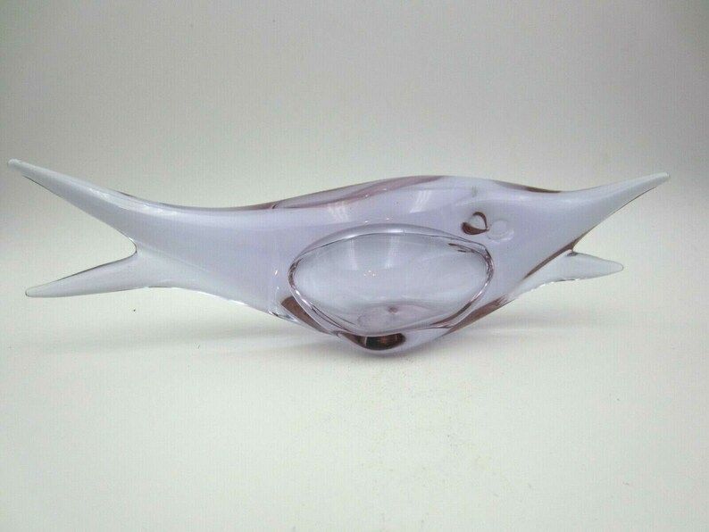 Seguso Fish Figure Pink Blue Alexandrite 50s Vintage Murano Italian Art Glass photo furniture