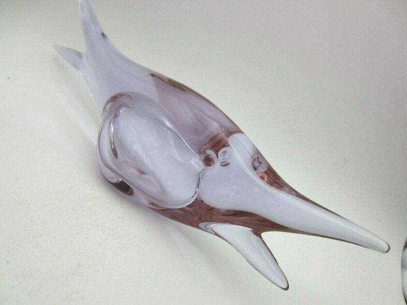 photo furniture Seguso Fish Figure Pink Blue Alexandrite 50s Vintage Murano Italian Art Glass