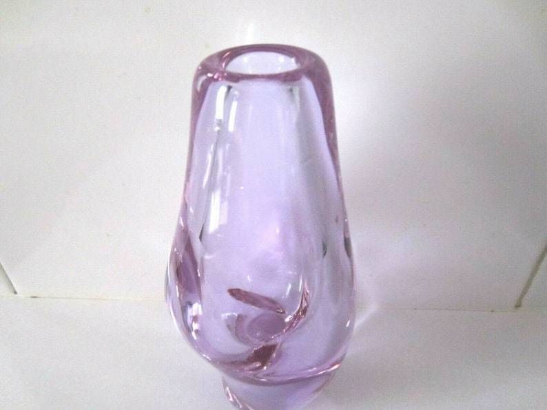 photo for sale Zelezny Brod Neodymium Vase Czech Art Glass Miroslav Klinger Zemek Alexandrite