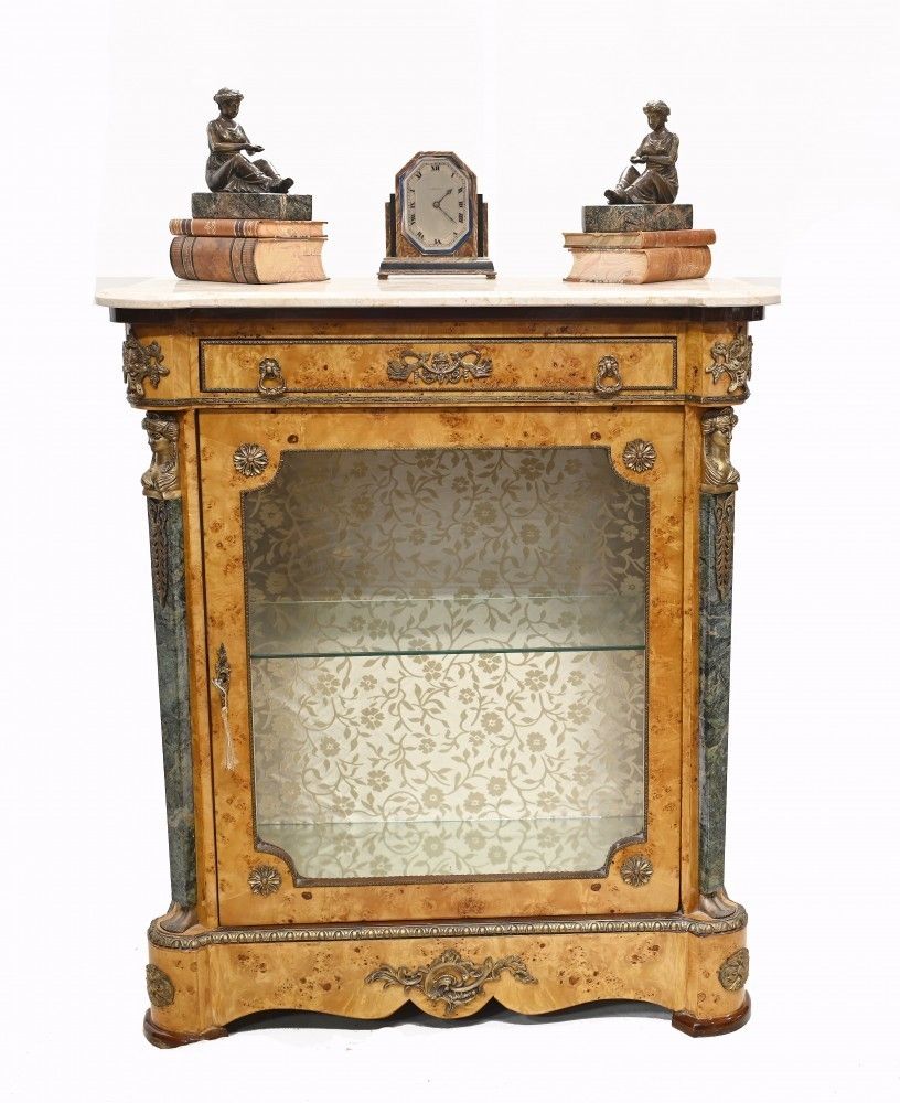Empire Pier Cabinet Birch Display Chest Ormolu Pharaoh