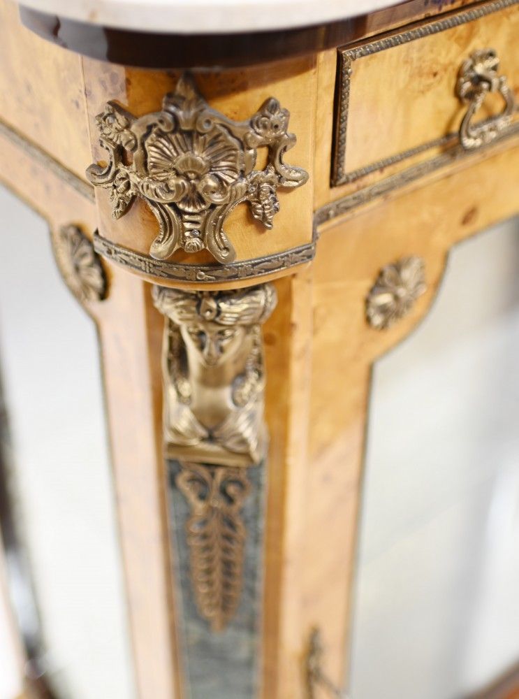 Empire Pier Cabinet Birch Display Chest Ormolu Pharaoh photo 1275.0
