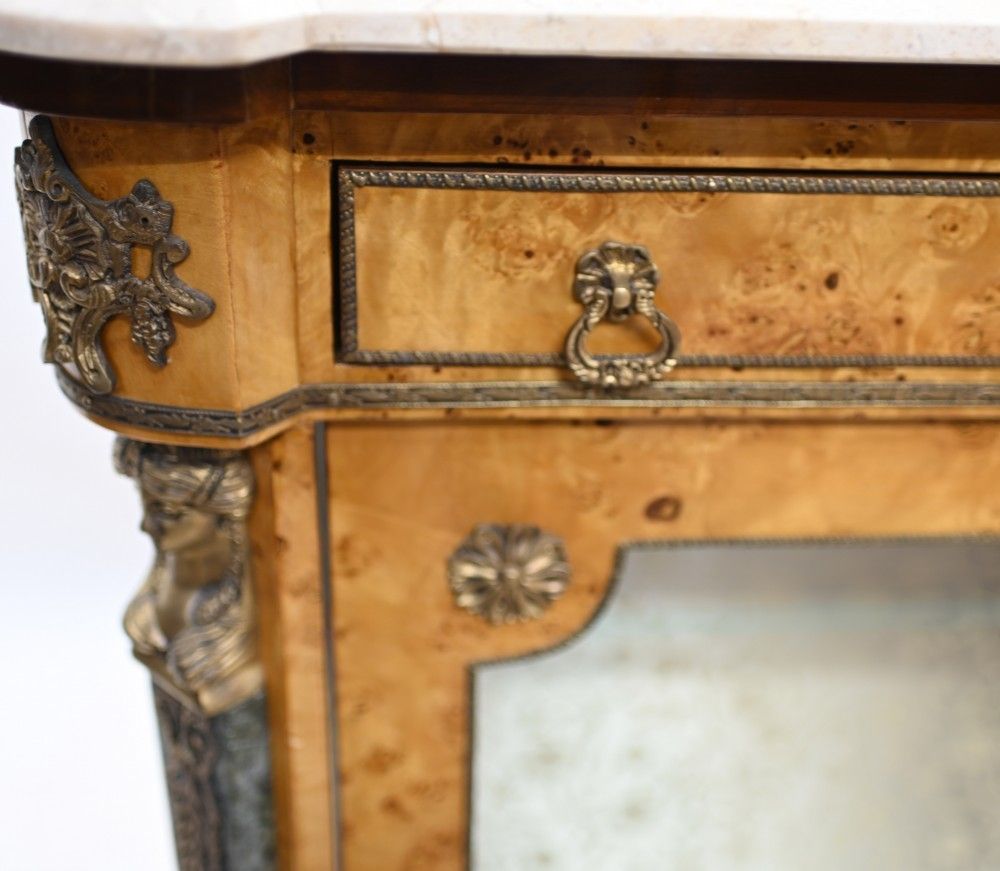 Empire Pier Cabinet Birch Display Chest Ormolu Pharaoh photo vinterior