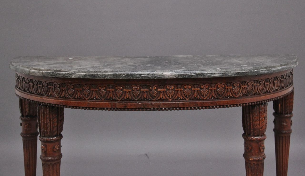 Early 19th Century Walnut And Marble Top Console Table photo buy