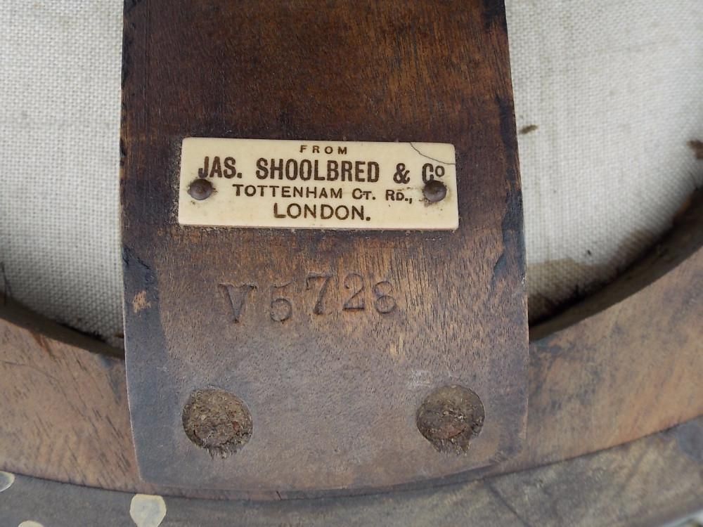 Edwardian Mahogany Swivel Chair. By Jas Shoolbred And Co. London. photo Furniture