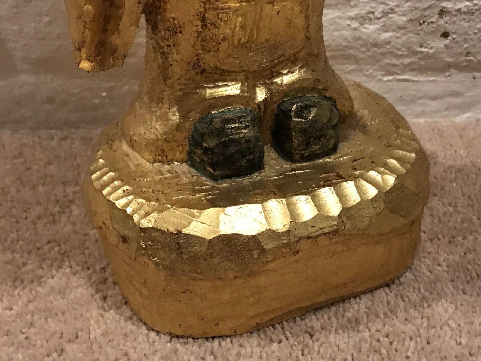 Kinjo Yasuko B1945, Japanese Wood Sculpture “ Kisshoten Female Diety “ photo for sale