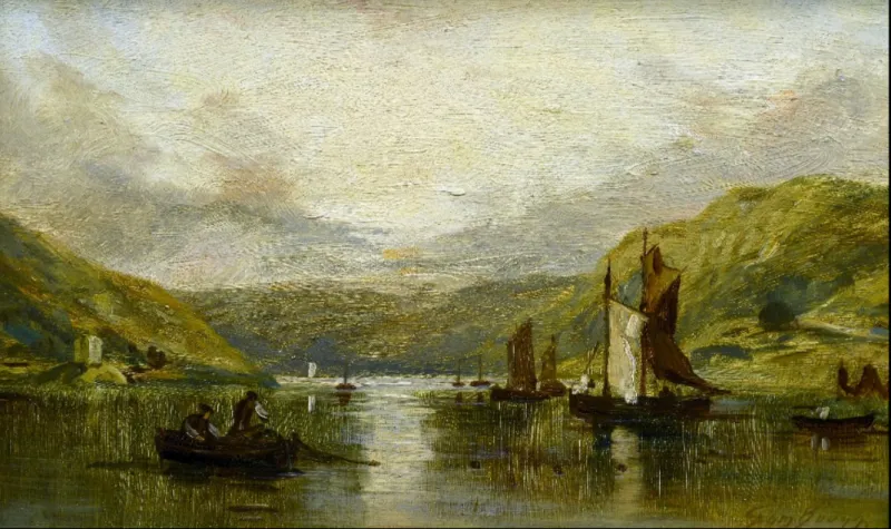 Sam Bough R.S.A. (1822 1878) Scottish Salmon Fishing
