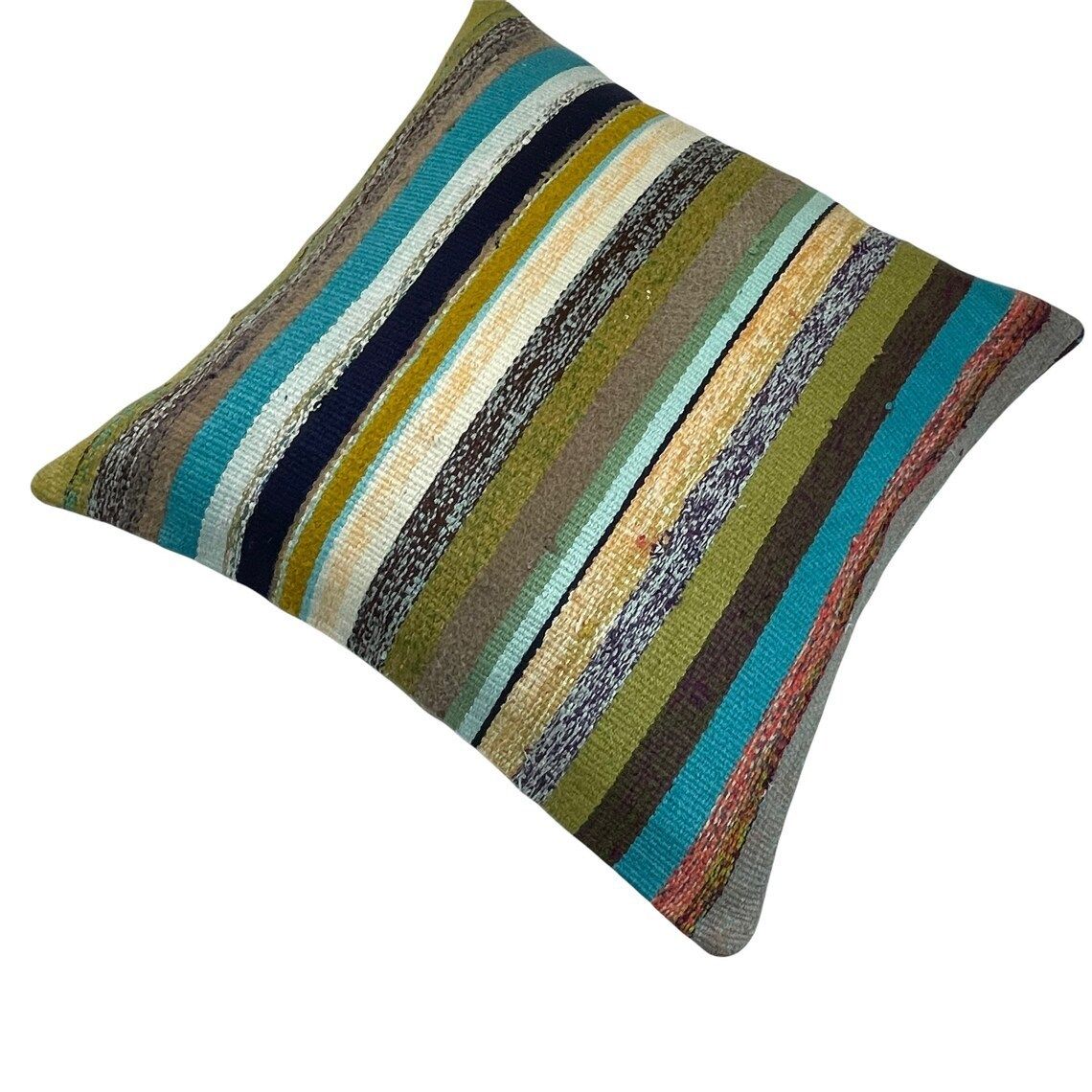 Tapis Kelim Kilim Pillow Cover Vintage Meditation Bench Kelim Teppich Boho Kilim photo Textiles
