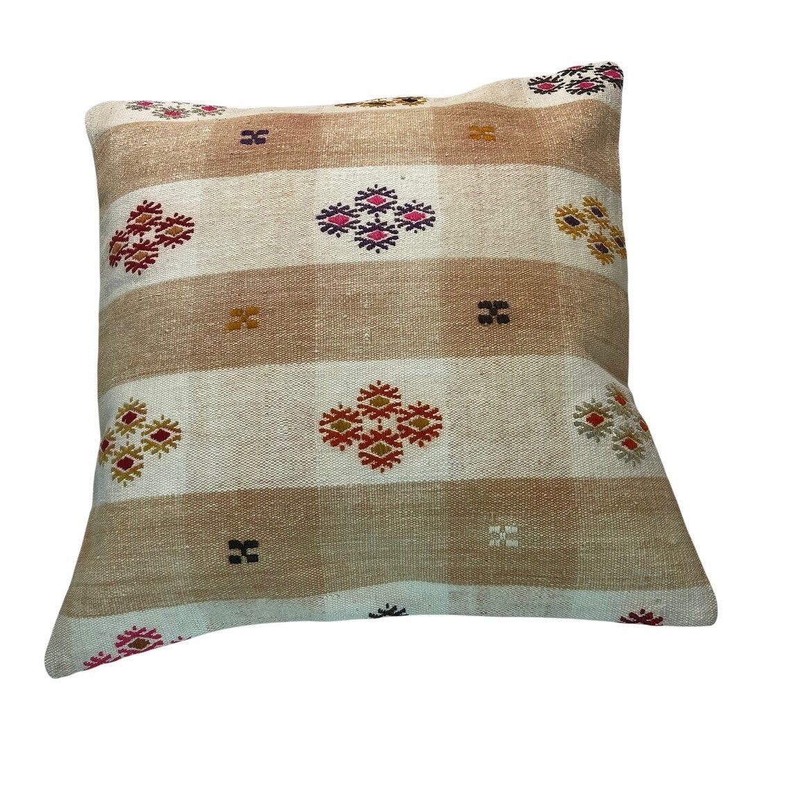 photo for sale Tapis Kelim Kilim Pillow Cover ,Vintage Meditation Bench Kelim Teppich Boho Kilim