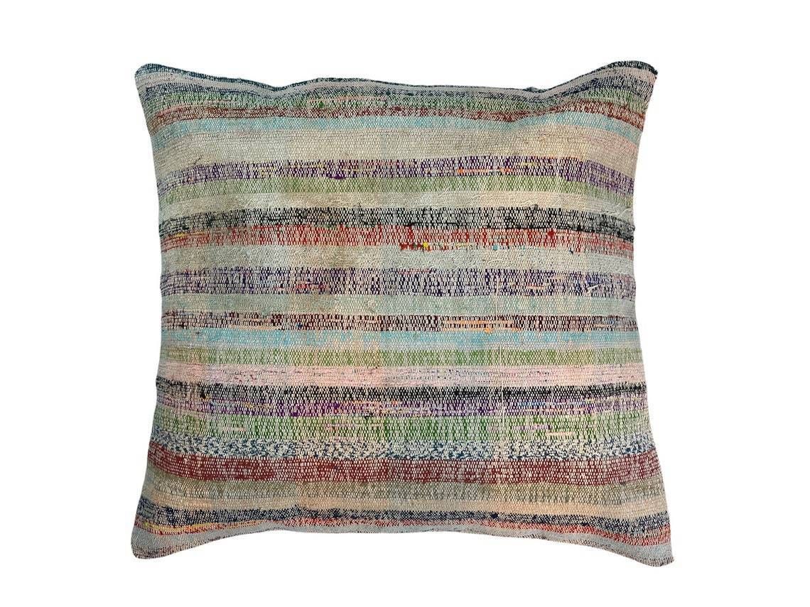 Tapis Kelim Kilim Pillow Cover ,Vintage Meditation Bench Kelim Teppich Boho Kilim