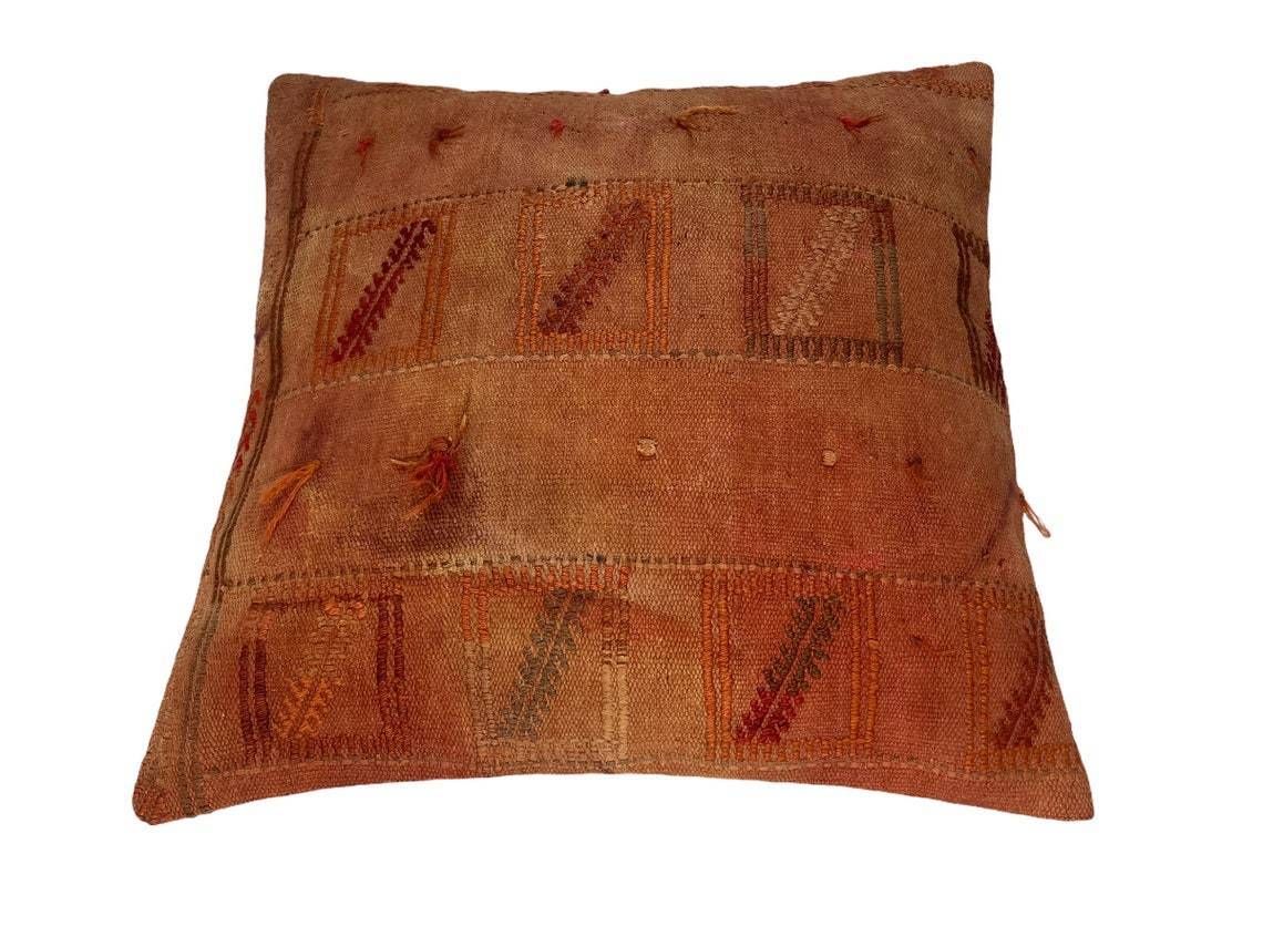 Tapis Kelim Kilim Pillow Cover ,Vintage Meditation Bench Kelim Teppich Boho Kilim photo vintage