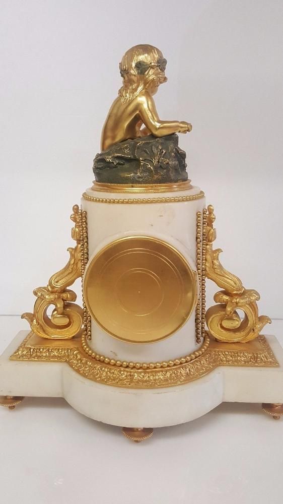 photo for sale French Marble Ormolu Mantel Clock,