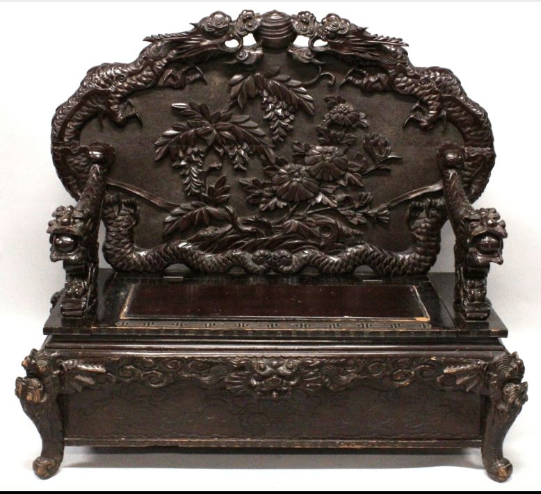 Fine Chinese Ching Dynasty Carved Settle
