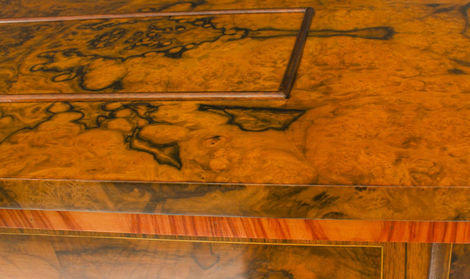 Bespoke Inlaid Burr Walnut & Marquetry Tv Plasma Lift Cabinet photo vinterior