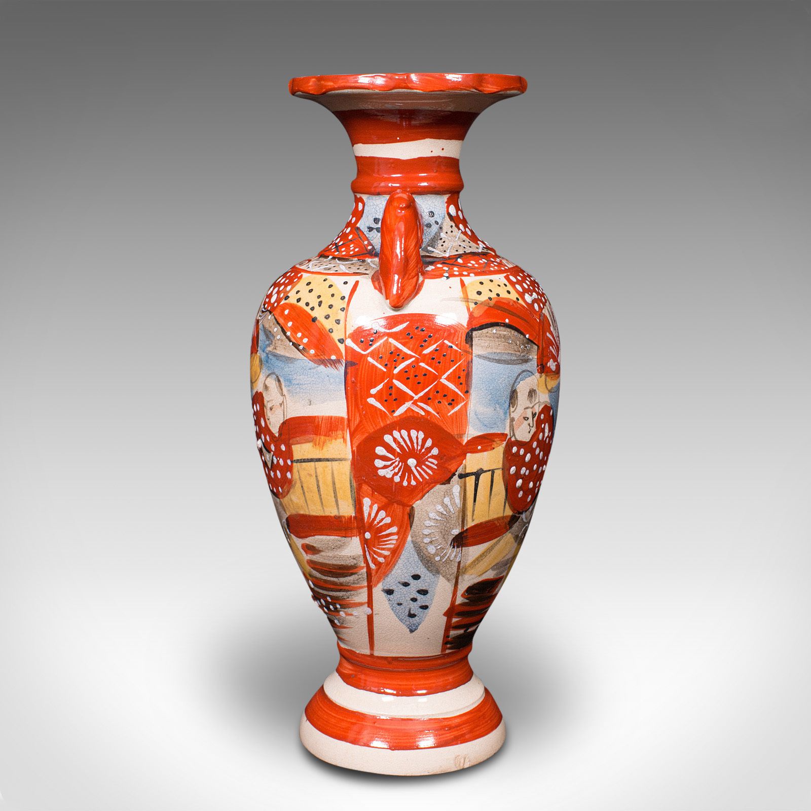 Pair Of Antique Imari Vases, Japanese, Hand Painted, Meiji, C.1900 photo vinterior