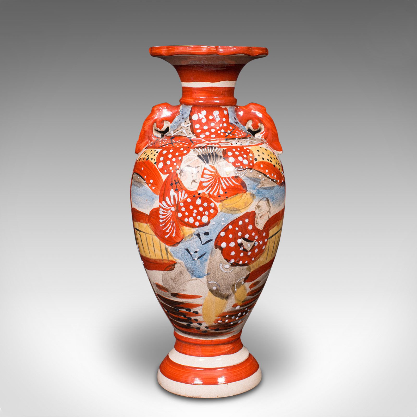 Home Decor Pair Of Antique Imari Vases, Japanese, Hand Painted, Meiji, C.1900 photo