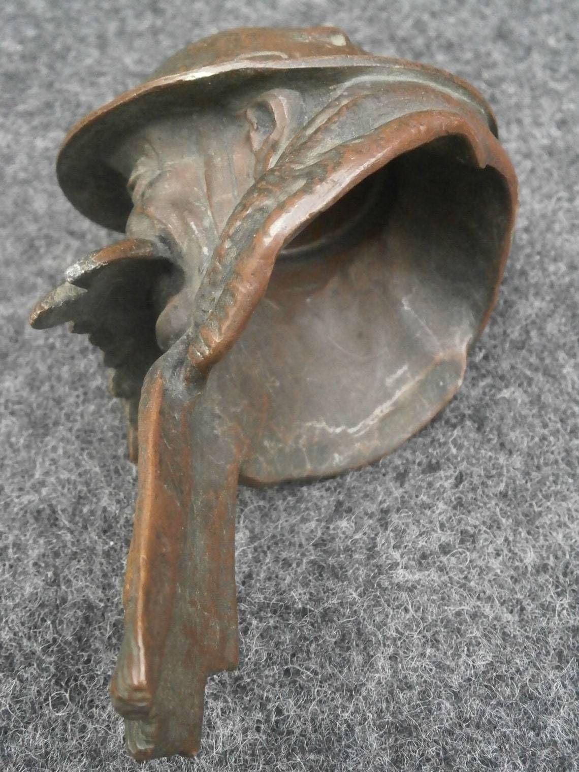 Early 20thc Patinated Bronze Old Bill Car Mascot, The Original Pattern From Best & Lloyd, Originally Owned By Robert Dudley Best photo vintage
