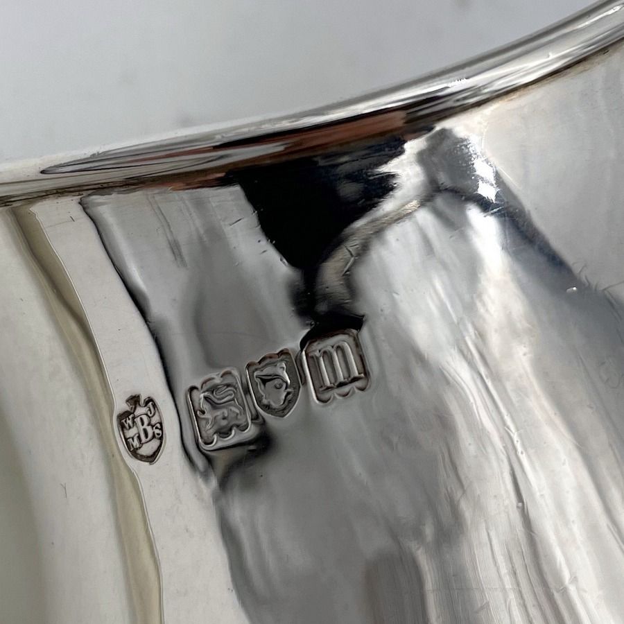 Early 20th Century Edwardian Sterling Silver Large Cream Jug London 1907 Barnard Family photo vintage