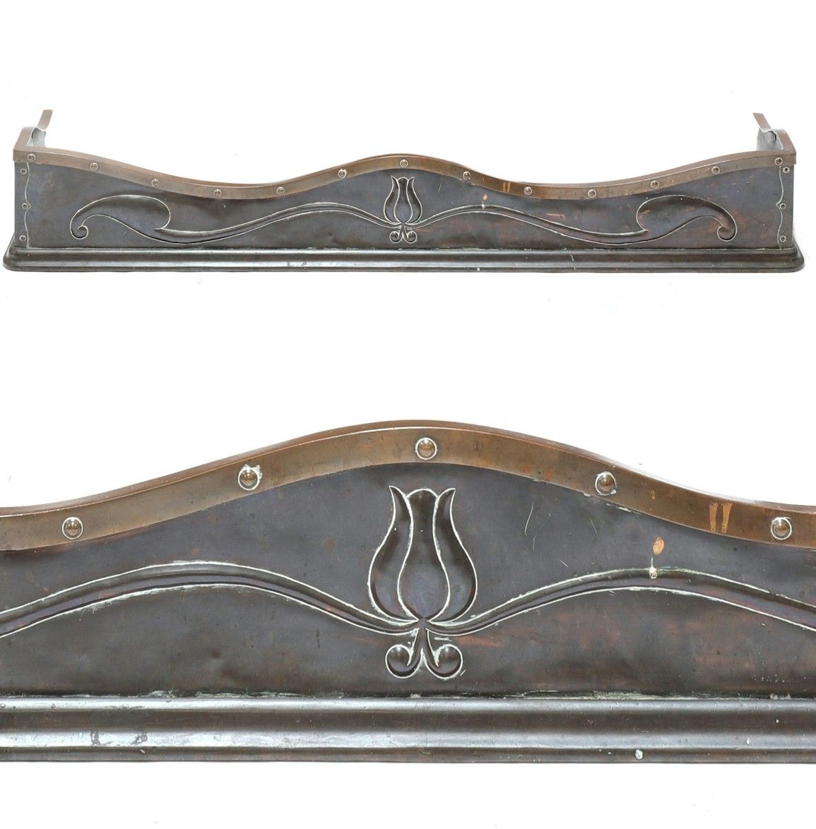 An Arts And Crafts Bronze And Copper Fender photo for sale