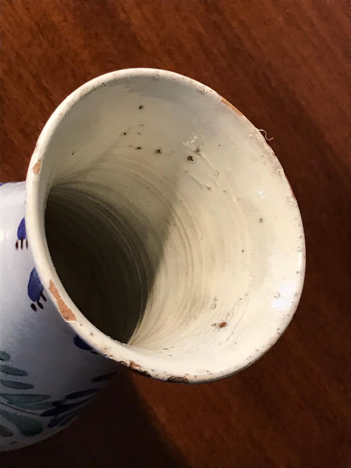 Folk Vase Ceramic Pottery Vase With Wear Marks, Marked 'Tata Lénárd' photo for sale