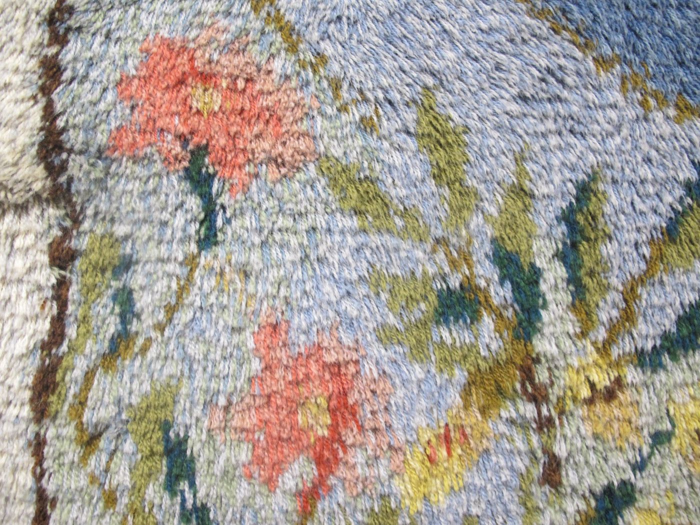 Scandinavian Rya Rug, Mid 20th Century photo for sale