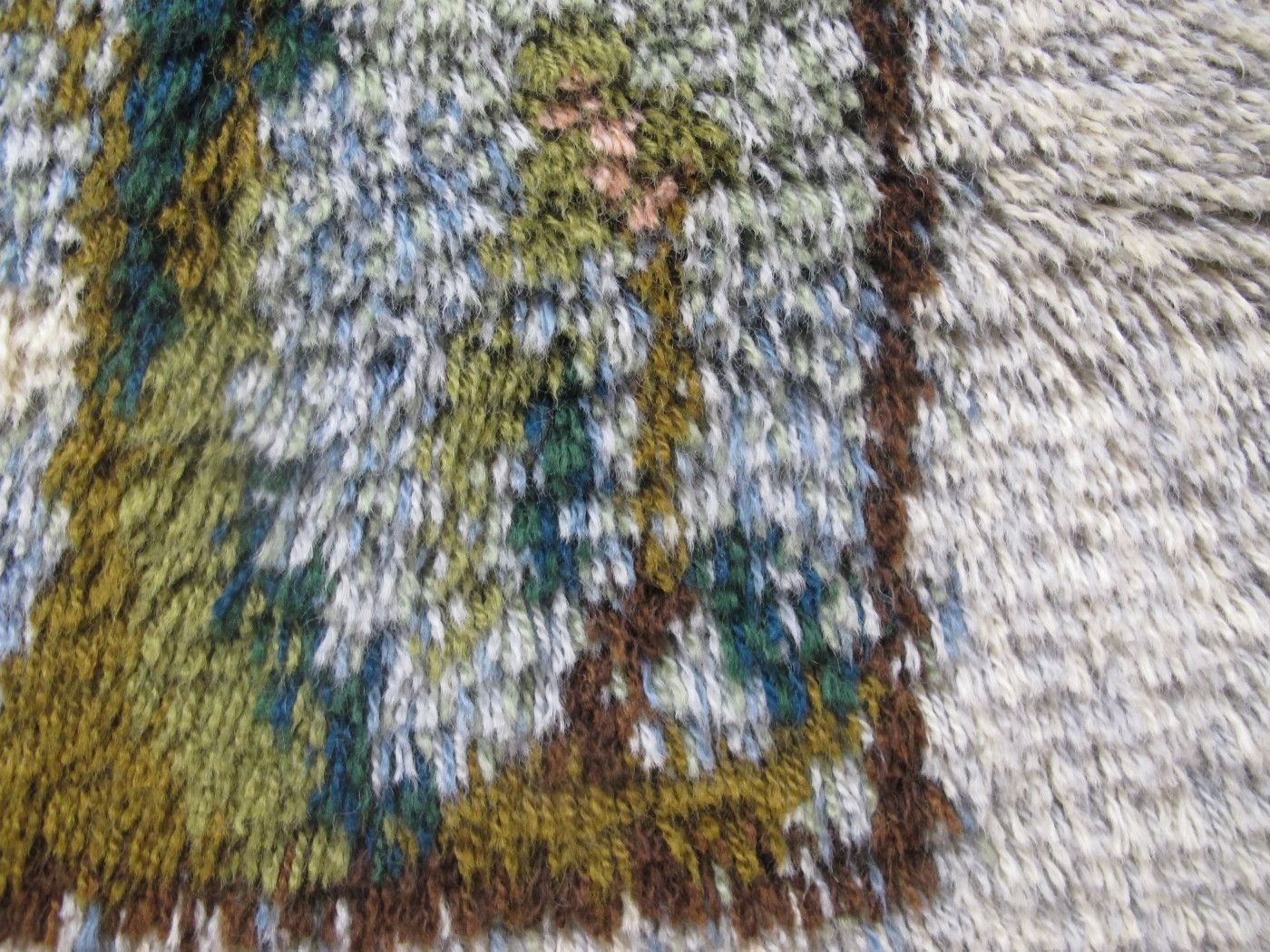 Scandinavian Rya Rug, Mid 20th Century photo buy