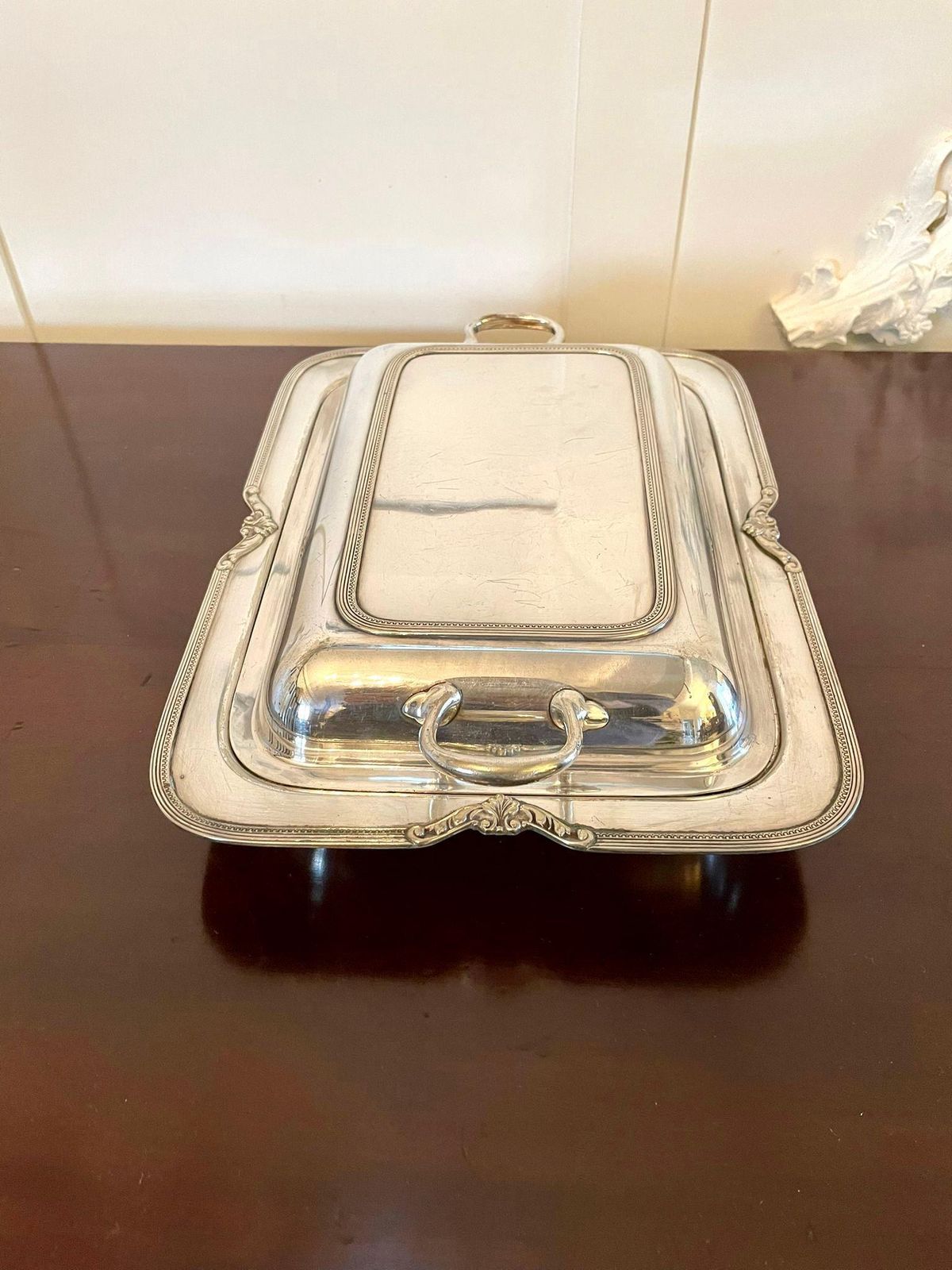Antique Silver Plated Entrée Dish photo Home Decor
