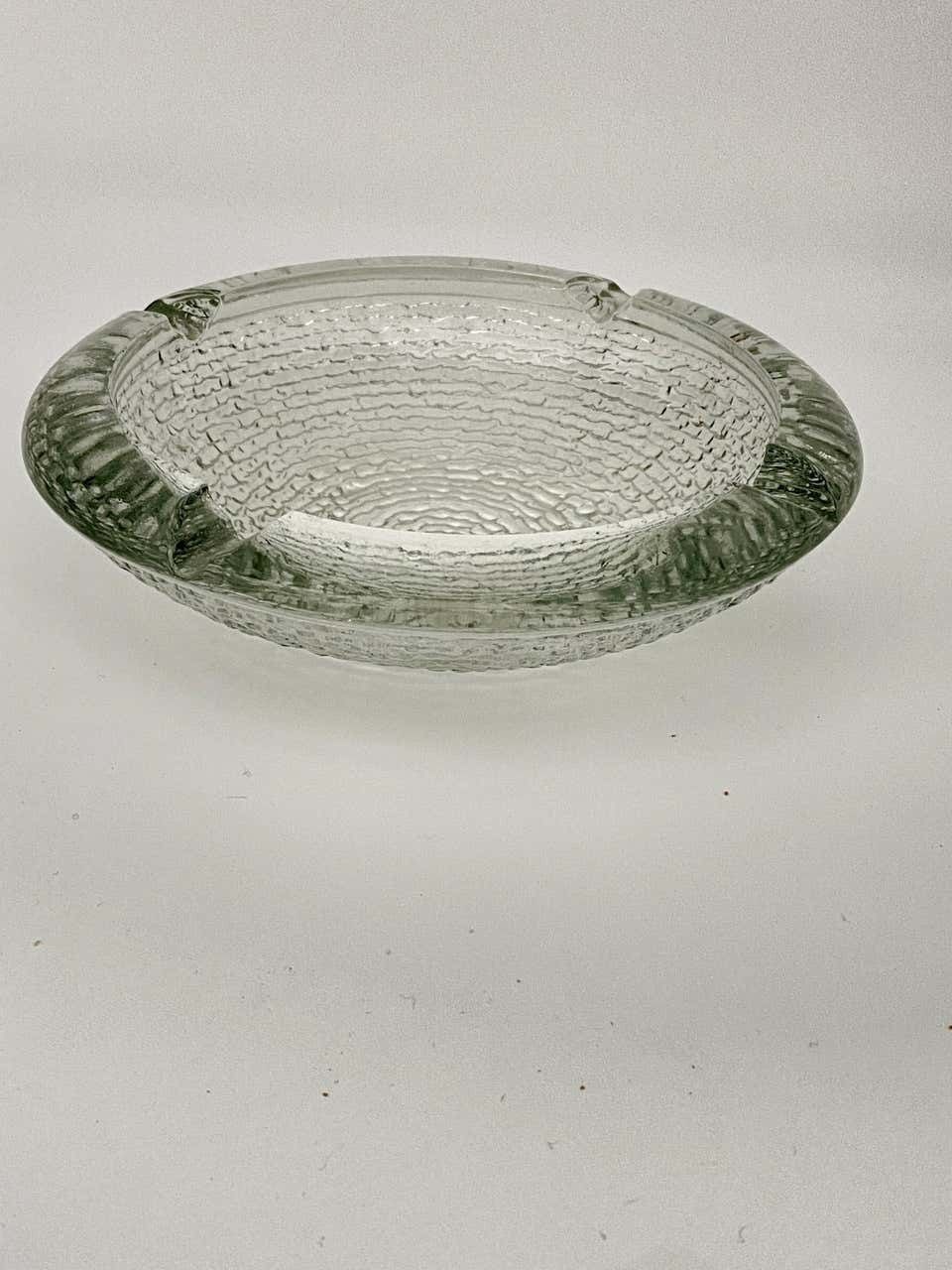Vide Poche Or Ashtray, In Glass, Geometrical Patterns,France Circa 1960 photo for sale